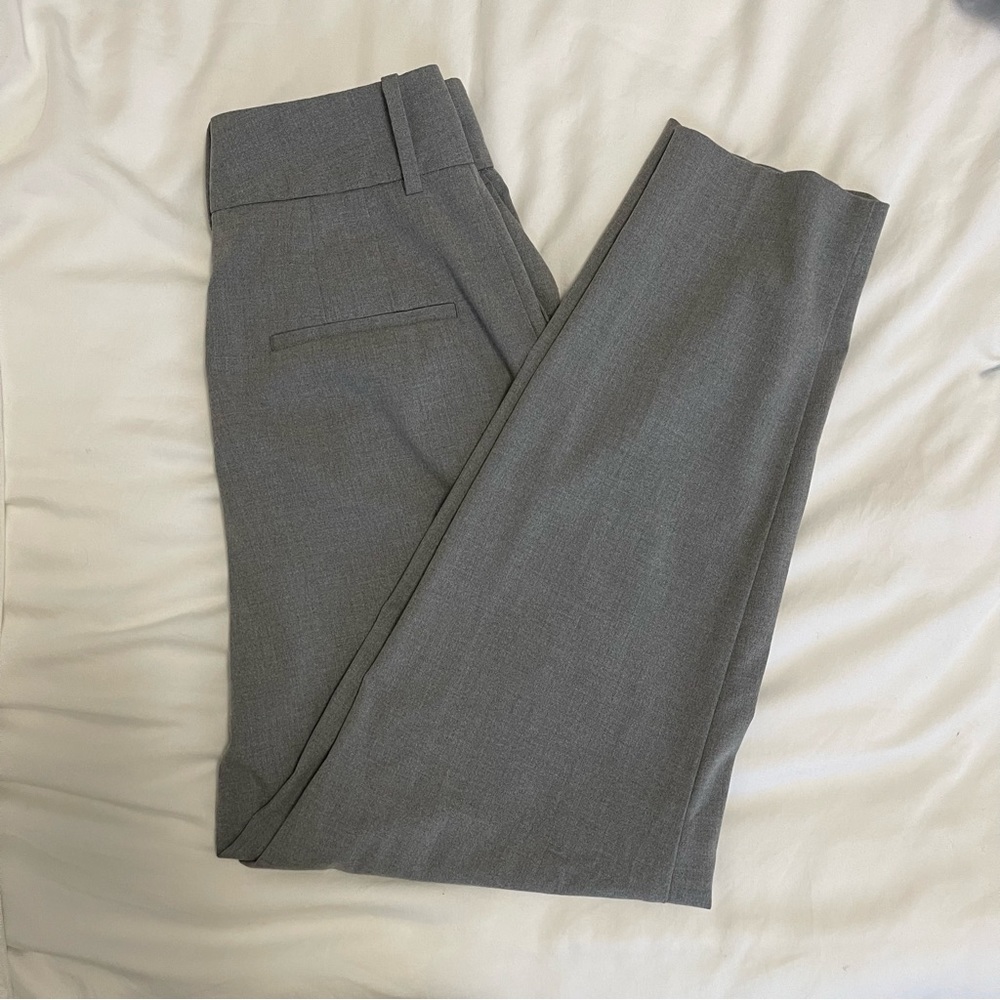 ZARA HIGH WAIST GREY TROUSERS